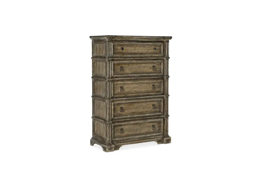 La Grange Five Drawer Chest in Brown by Hooker Furniture