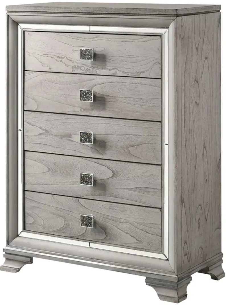 Vail Bedroom Chest in Light Gray by Crown Mark