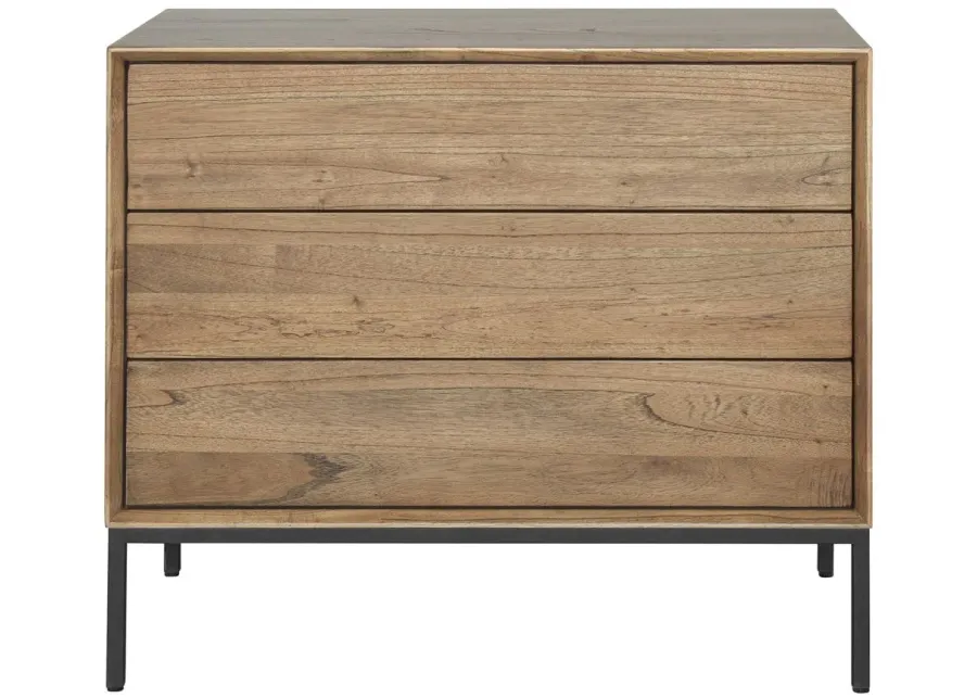 Hathaway 3-Drawer Chest in Newton Brown by New Pacific Direct