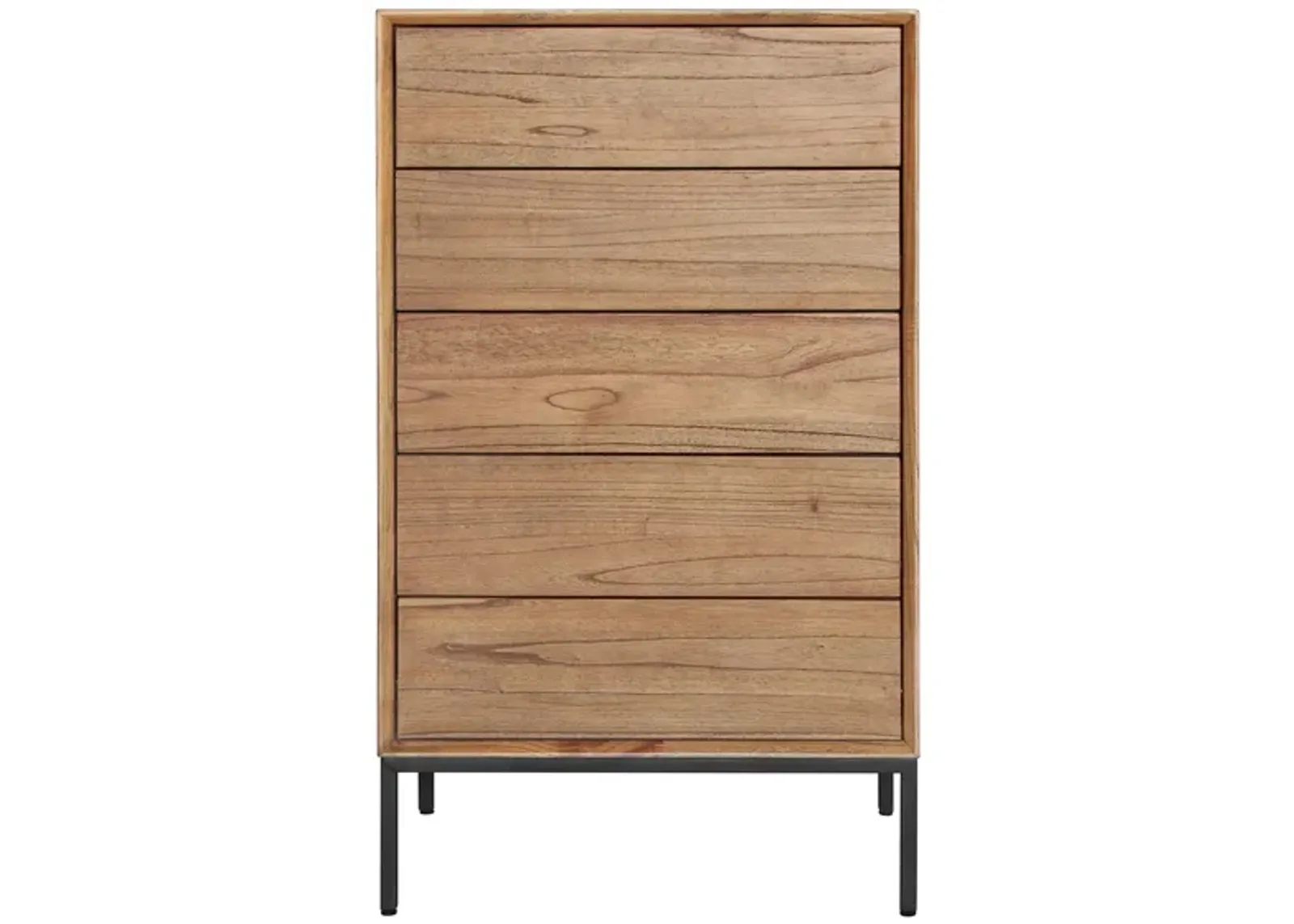 Hathaway 5-Drawer Chest in Newton Brown by New Pacific Direct