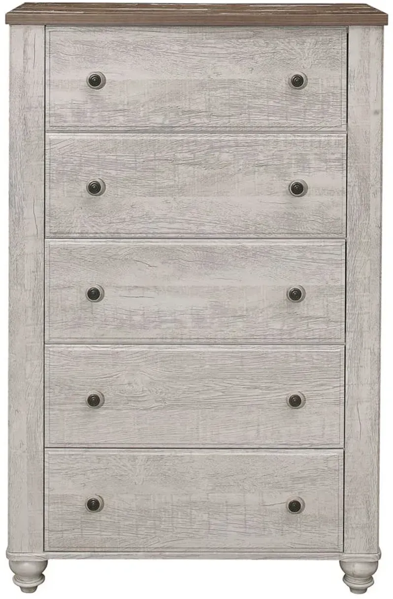 Mckewen Chest in 2 Tone Finish (Antique White And Brown) by Homelegance
