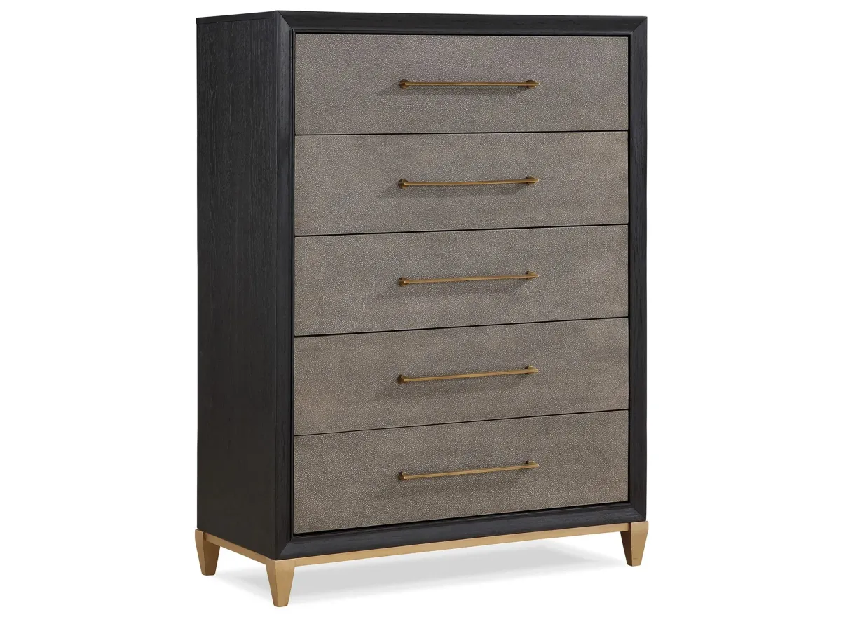 Payson Chest in Charcoal Black/Light Khaki by Crown Mark