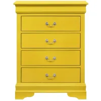 Rossie 4-Drawer Bedroom Chest in Yellow by Glory Furniture