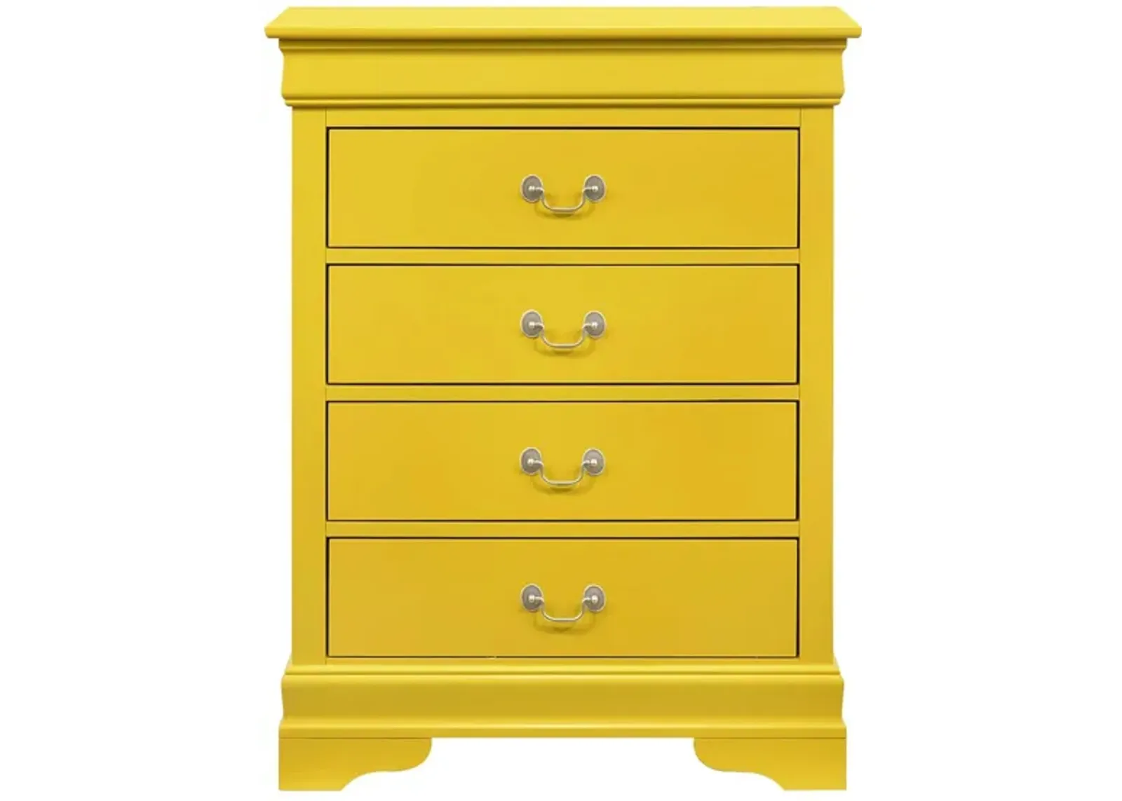 Rossie 4-Drawer Bedroom Chest in Yellow by Glory Furniture