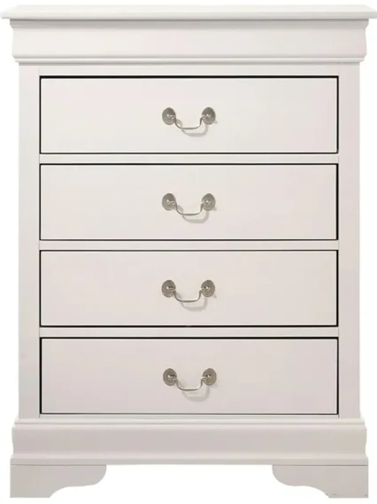 Rossie 4-Drawer Bedroom Chest in White by Glory Furniture