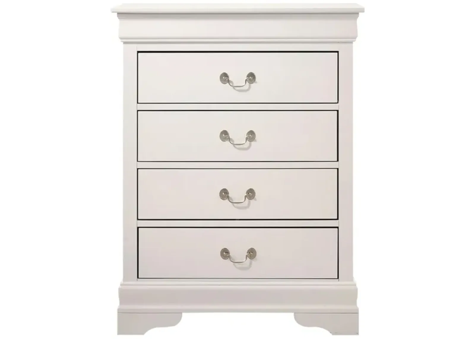 Rossie 4-Drawer Bedroom Chest in White by Glory Furniture