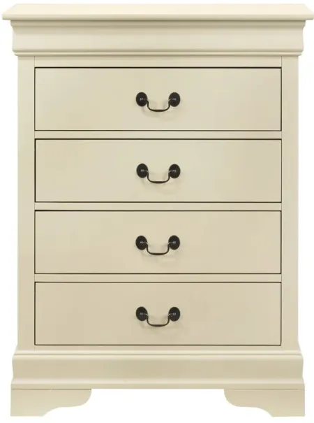 Rossie 4-Drawer Bedroom Chest in Beige by Glory Furniture