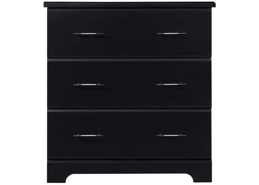 Brooks 3 Drawer Chest in Black by Bellanest