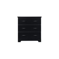Brooks 3 Drawer Chest in Black by Bellanest