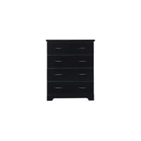 Brooks 4 Drawer Chest in Black by Bellanest