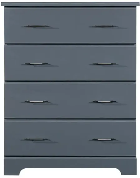 Brooks 4 Drawer Chest in Gray by Bellanest