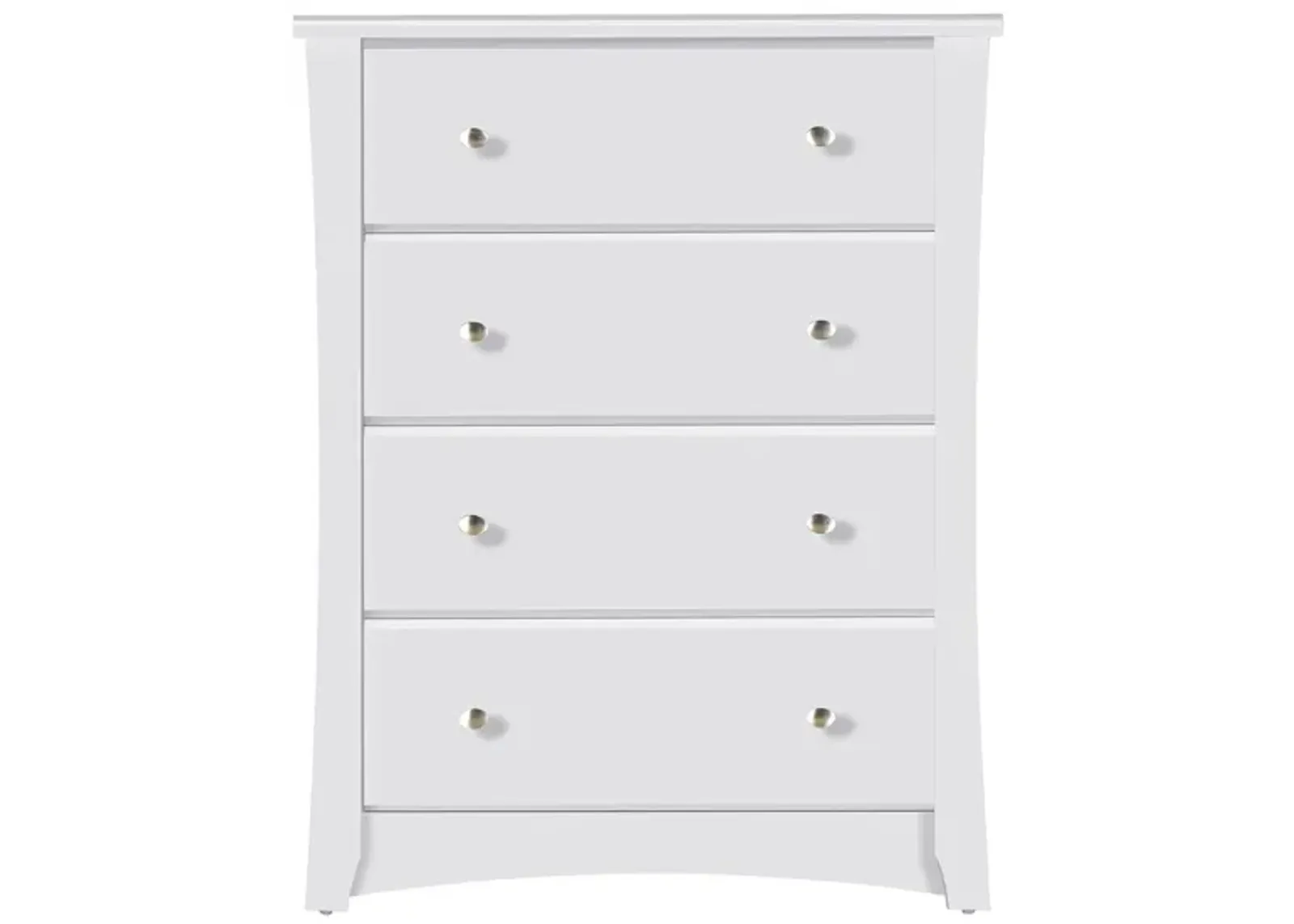 Crest 4 Drawer Chest in White by Bellanest