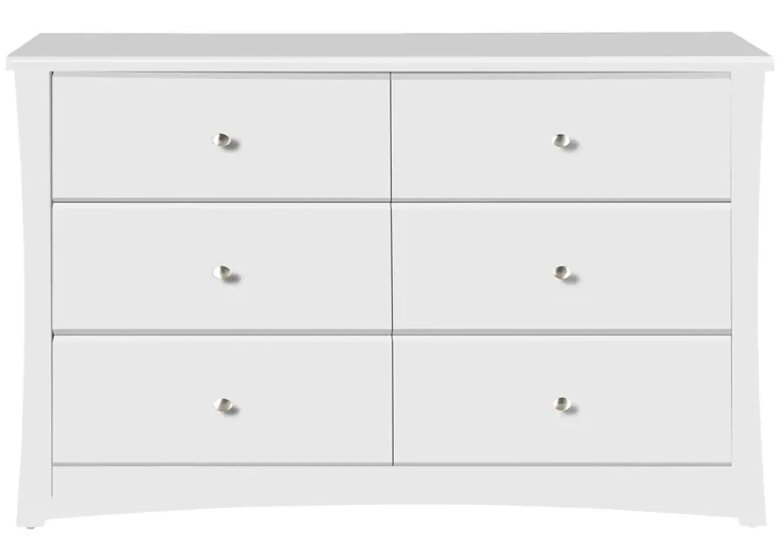 Crest 6 Drawer Dresser in White by Bellanest