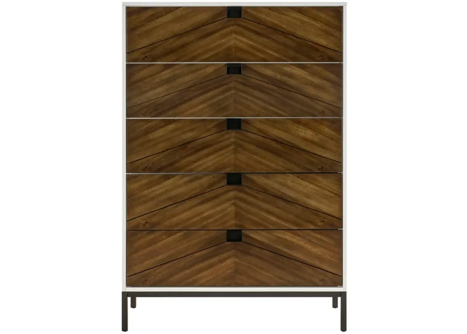 West End Chest in 2-Tone Finish (White and Walnut) by Homelegance