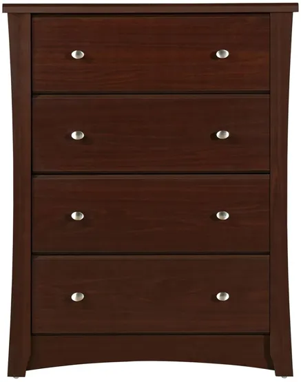 Crest 4 Drawer Chest in Brown by Bellanest