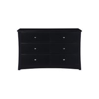Crest 6 Drawer Dresser in Black by Bellanest