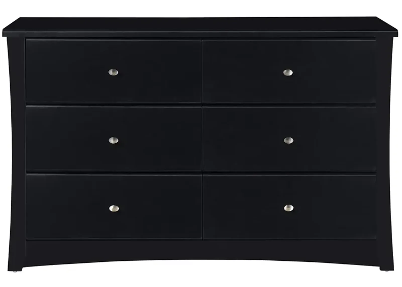 Crest 6 Drawer Dresser in Black by Bellanest