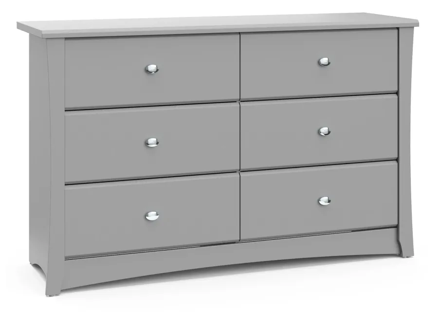 Crest 6-Drawer Dresser in Pebble Gray by Bellanest