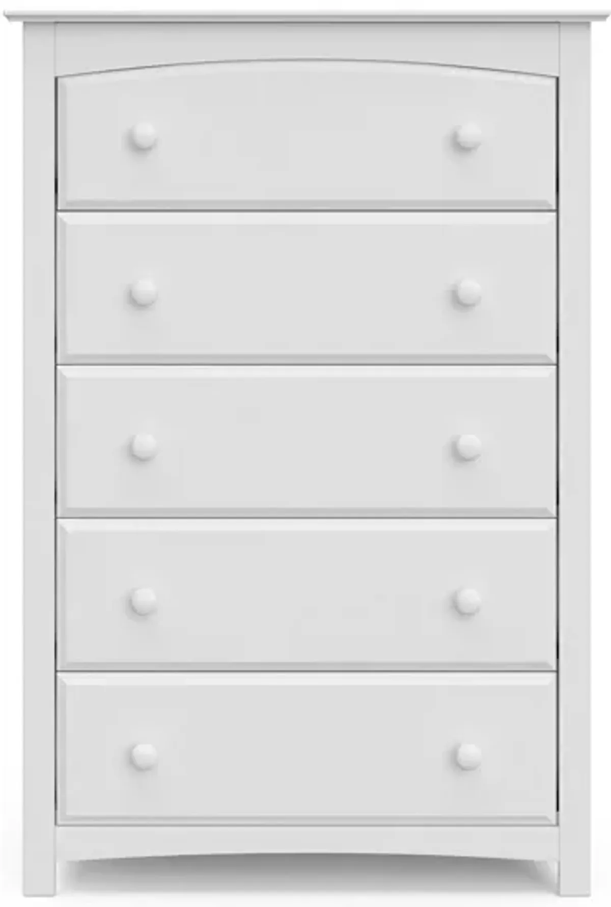 Kenton 5 Drawer Chest in White by Bellanest