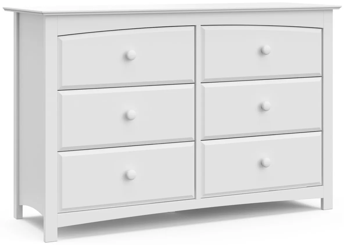 Kenton 6-Drawer Dresser in White by Bellanest