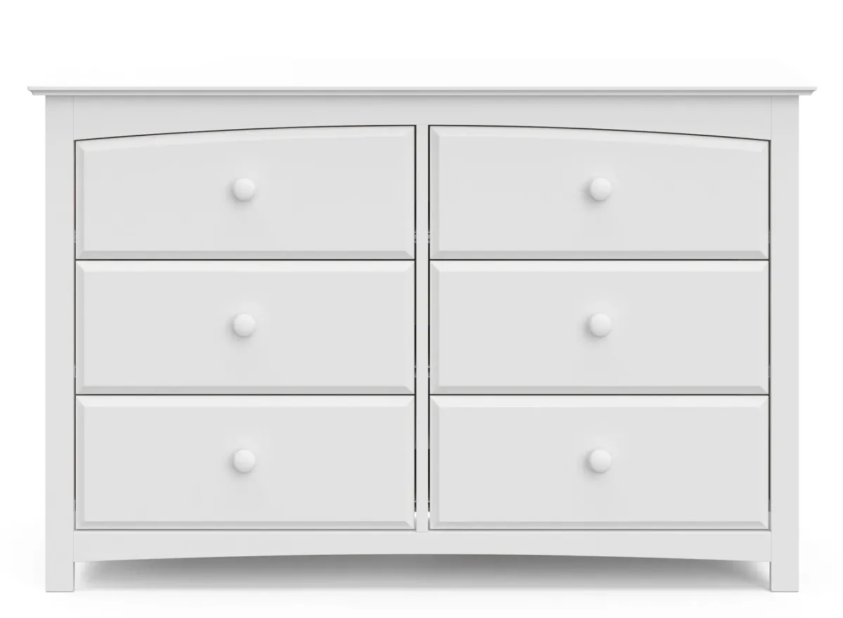 Kenton 6-Drawer Dresser in White by Bellanest