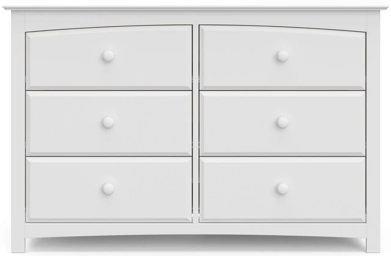 Kenton 6-Drawer Dresser in White by Bellanest