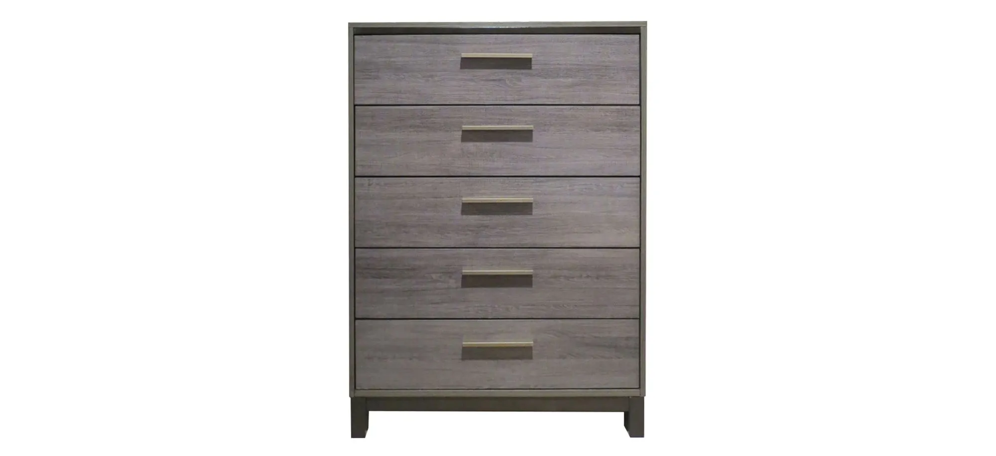 Solace Bedroom Chest in Antique gray and dark brown by Homelegance
