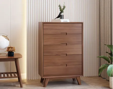 Selena High Chest in Walnut Stain by Unique Furniture