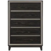 Charlie Chest in 2-Tone Finish: Ebony and Silver by Homelegance