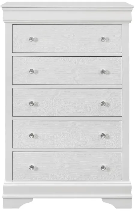 Pompei Chest in Metallic White by Global Furniture Furniture USA