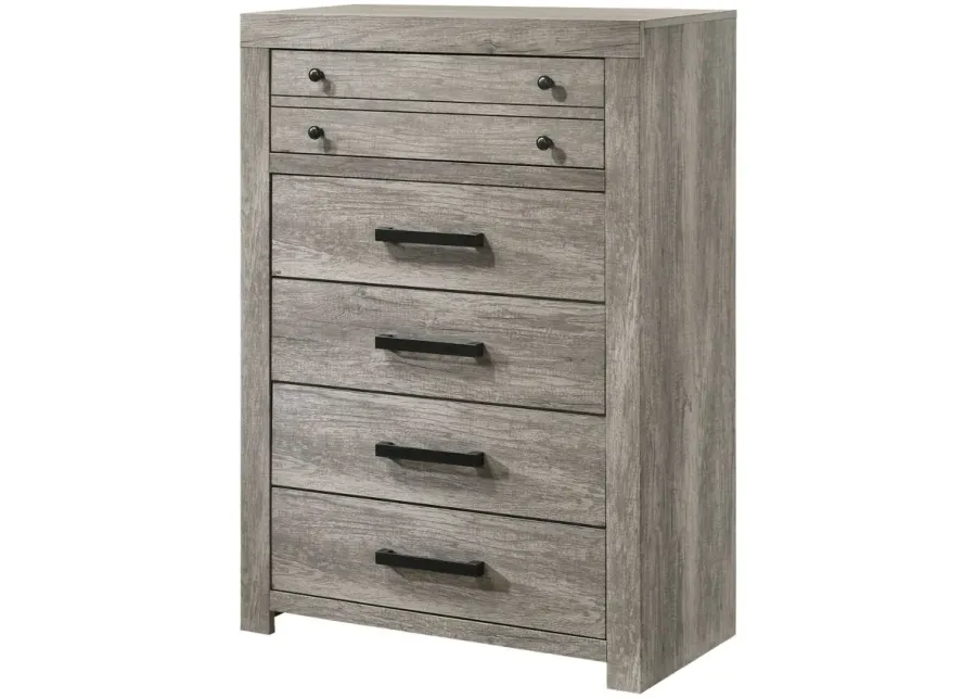 Tundra Bedroom Chest in Gray by Crown Mark