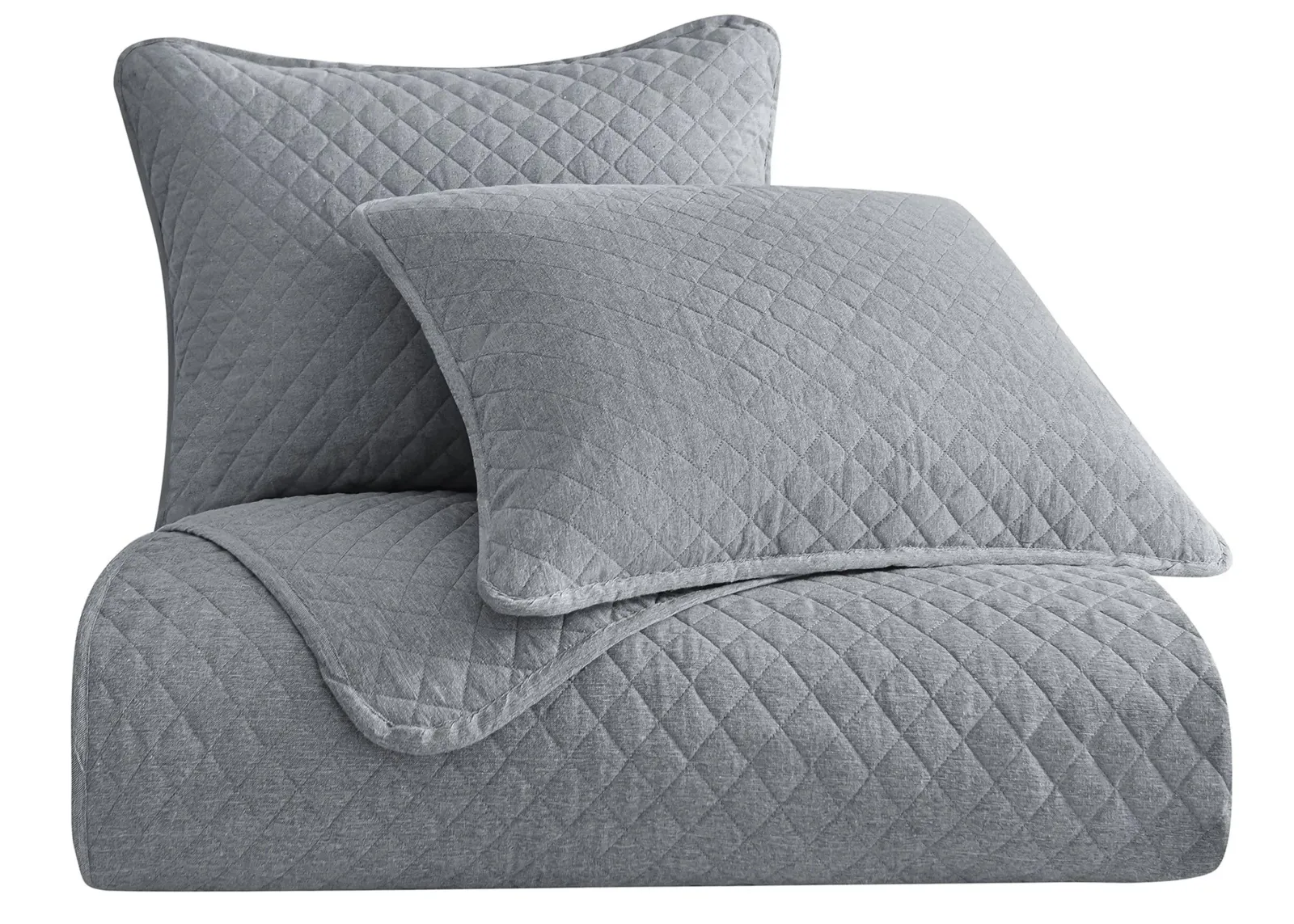 Anna Diamond Quilted 3-pc. Coverlet Set in Gray by HiEnd Accents