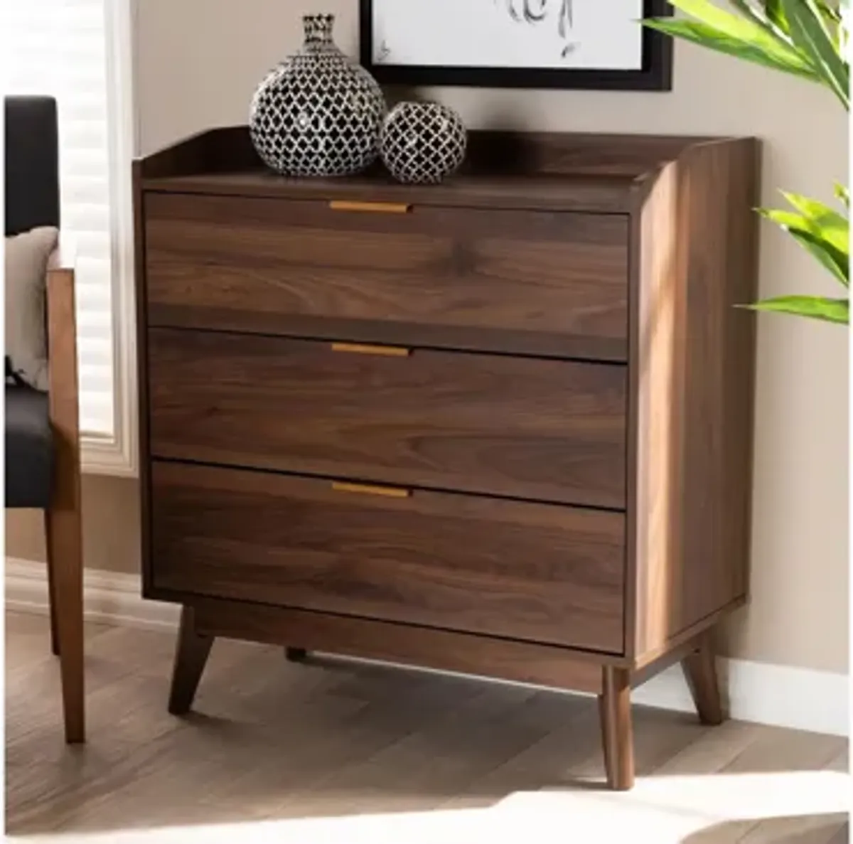 Lena 3-Drawer Wood Chest