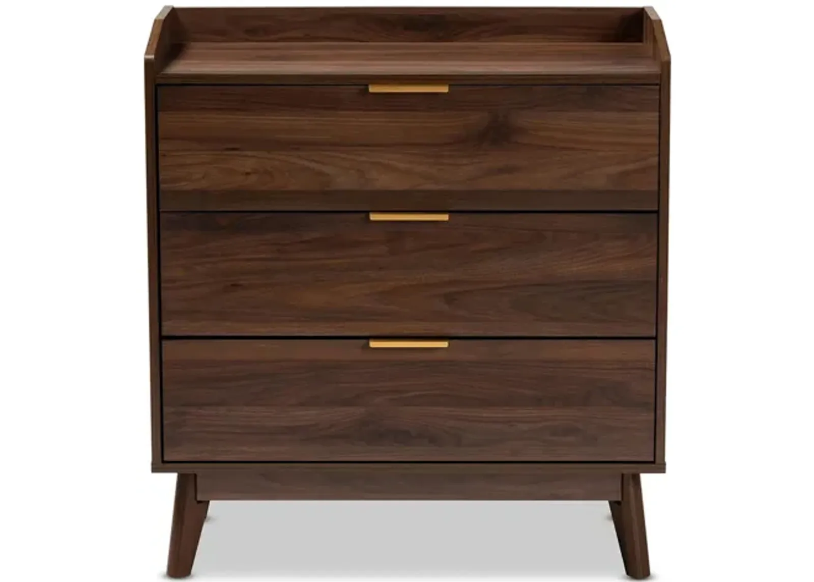 Lena 3-Drawer Wood Chest in Walnut by Wholesale Interiors