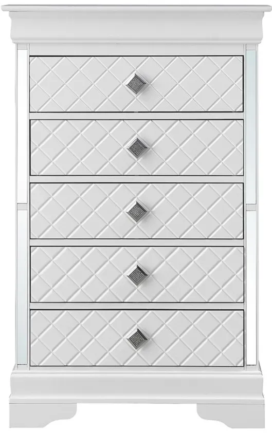 Verona 5-Drawer Bedroom Chest in White by Glory Furniture