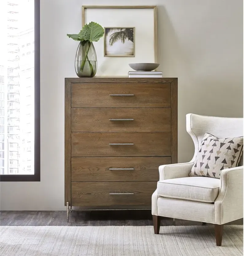 Chapman Five-Drawer Chest in Brown by Hooker Furniture