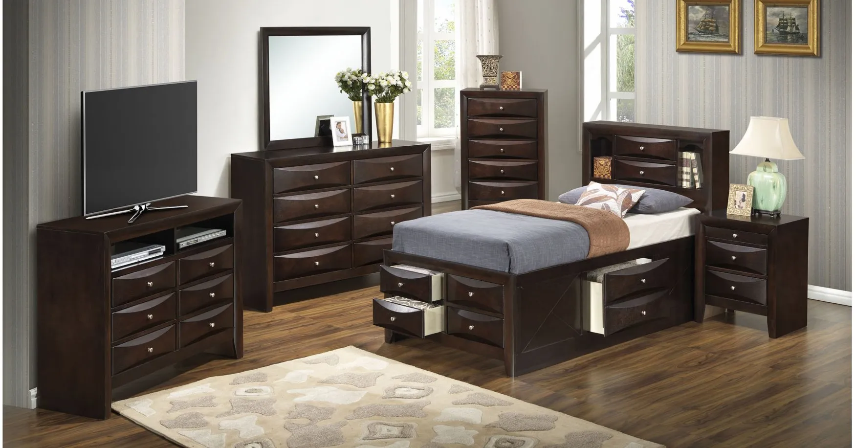 Marilla Bedroom Chest in Cappuccino by Glory Furniture