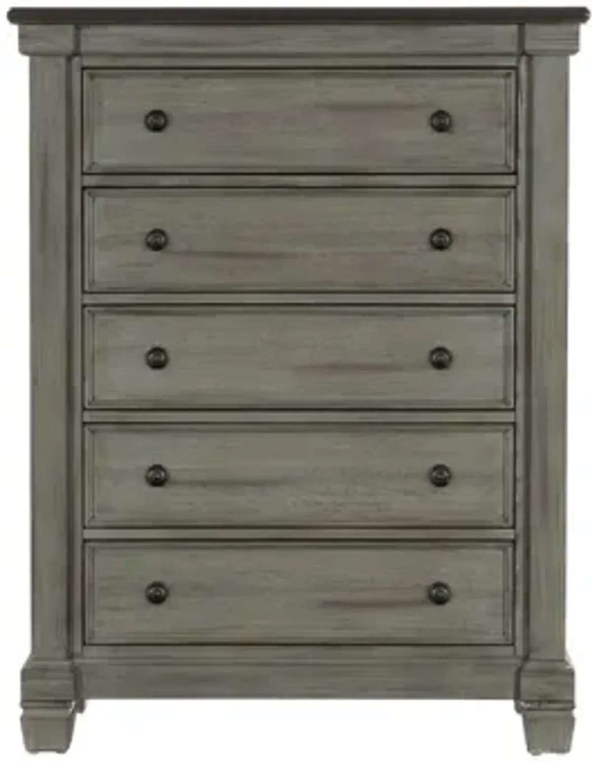 Andover Bedroom Chest in 2-Tone Finish (Coffee and Antique Gray) by Bellanest