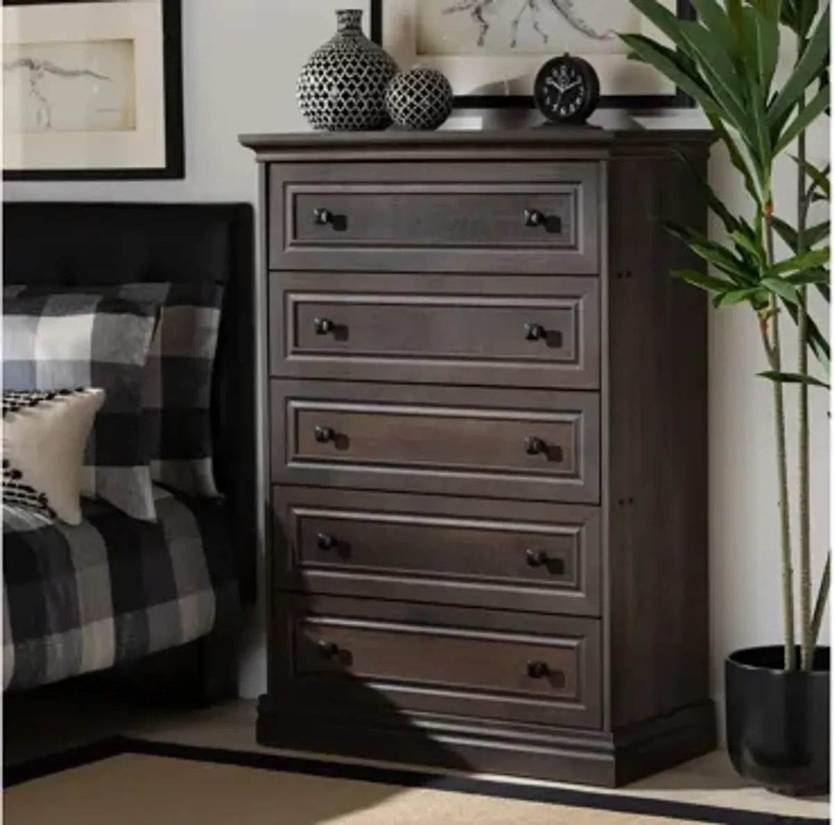 Nolan 5-Drawer Wood Chest