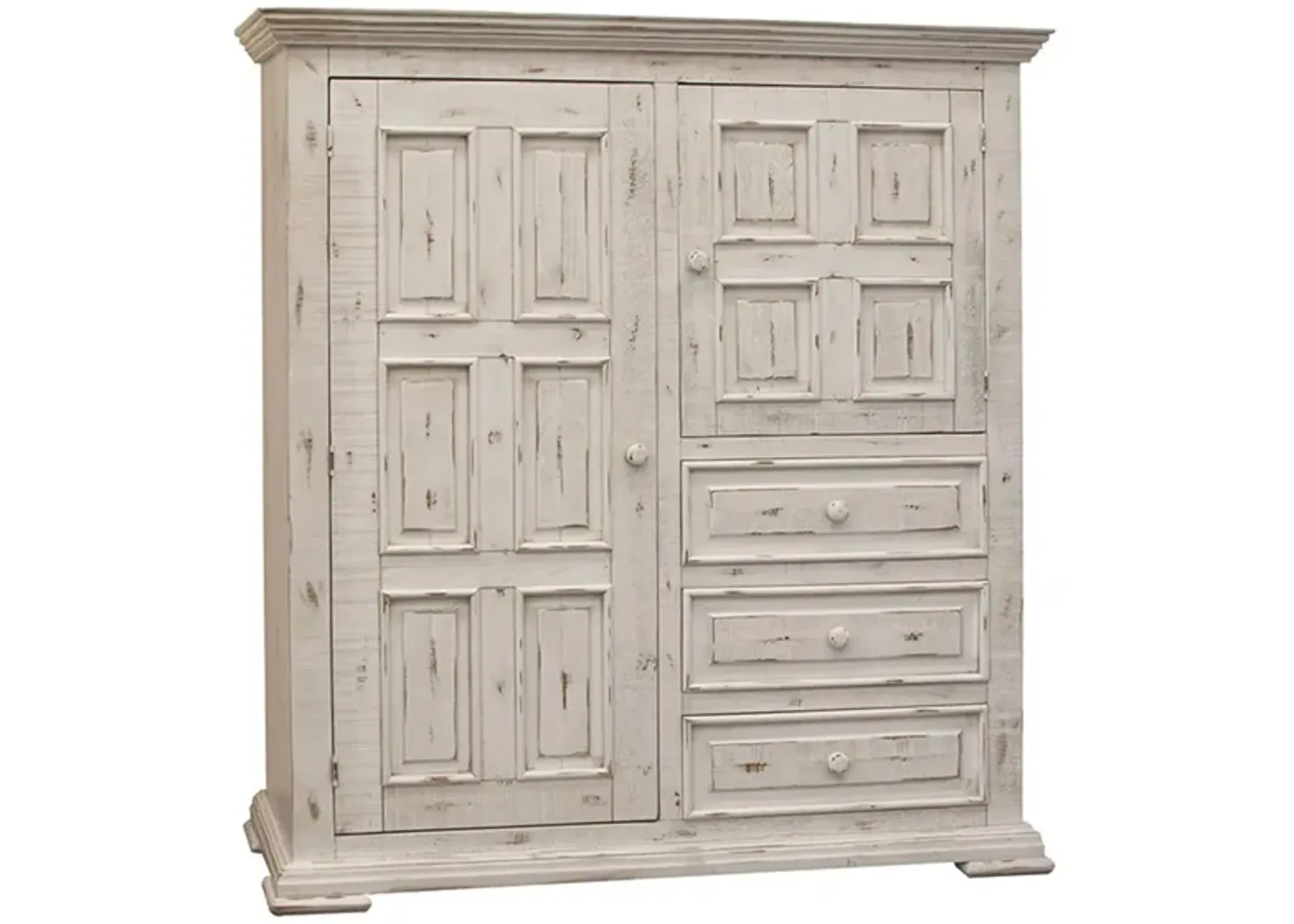 Terra 3 Drawer and 2 Door Gentleman´s Chest in Vintage White by International Furniture Direct