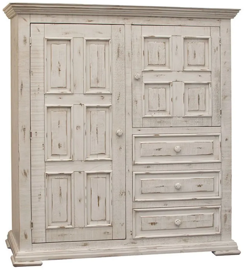 Terra 3 Drawer and 2 Door Gentleman´s Chest in Vintage White by International Furniture Direct