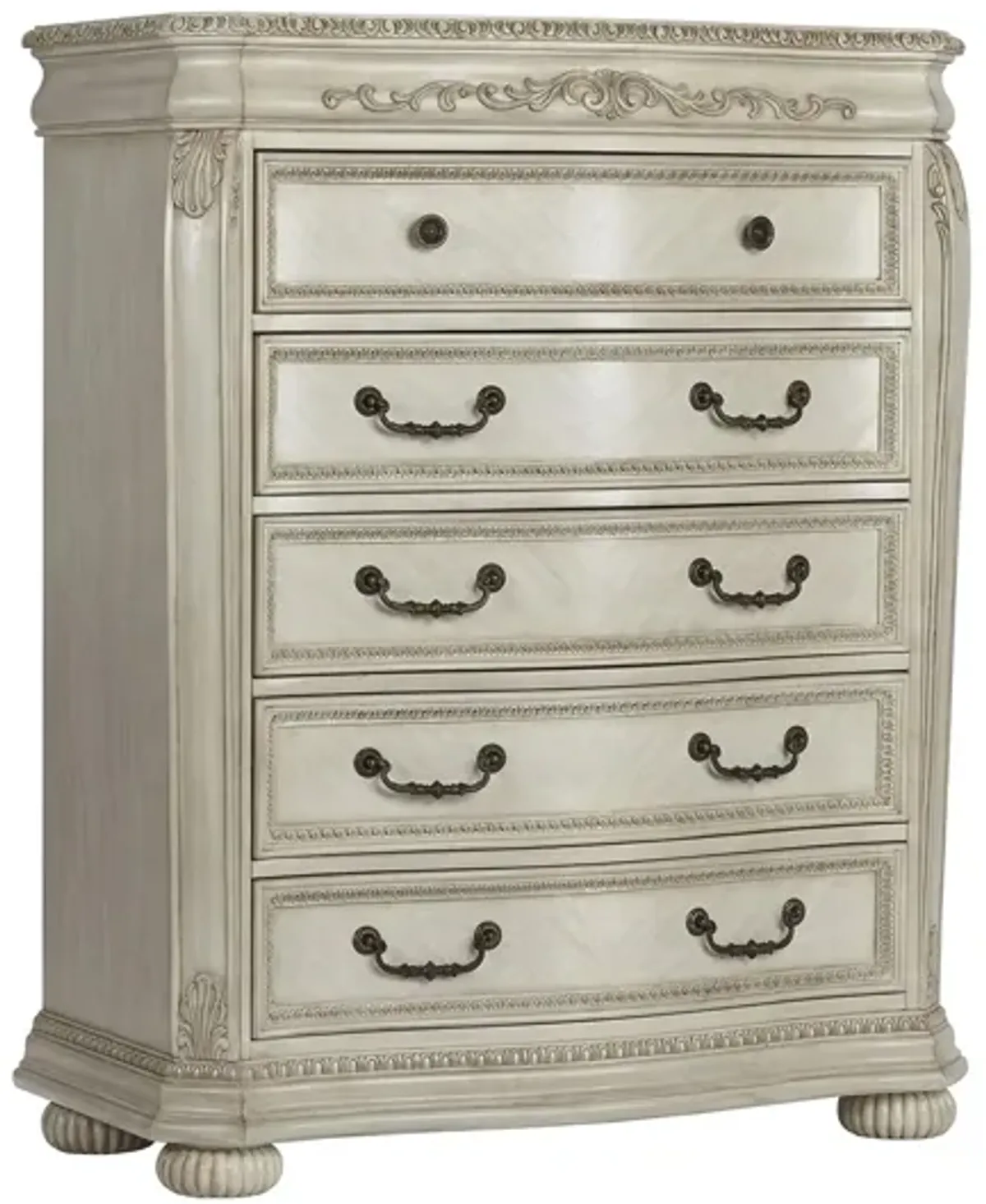 Wessex 5 Drawer Chest in Seashell by Heritage Baby