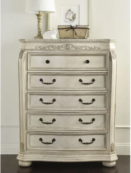 Wessex 5 Drawer Chest in Seashell by Heritage Baby