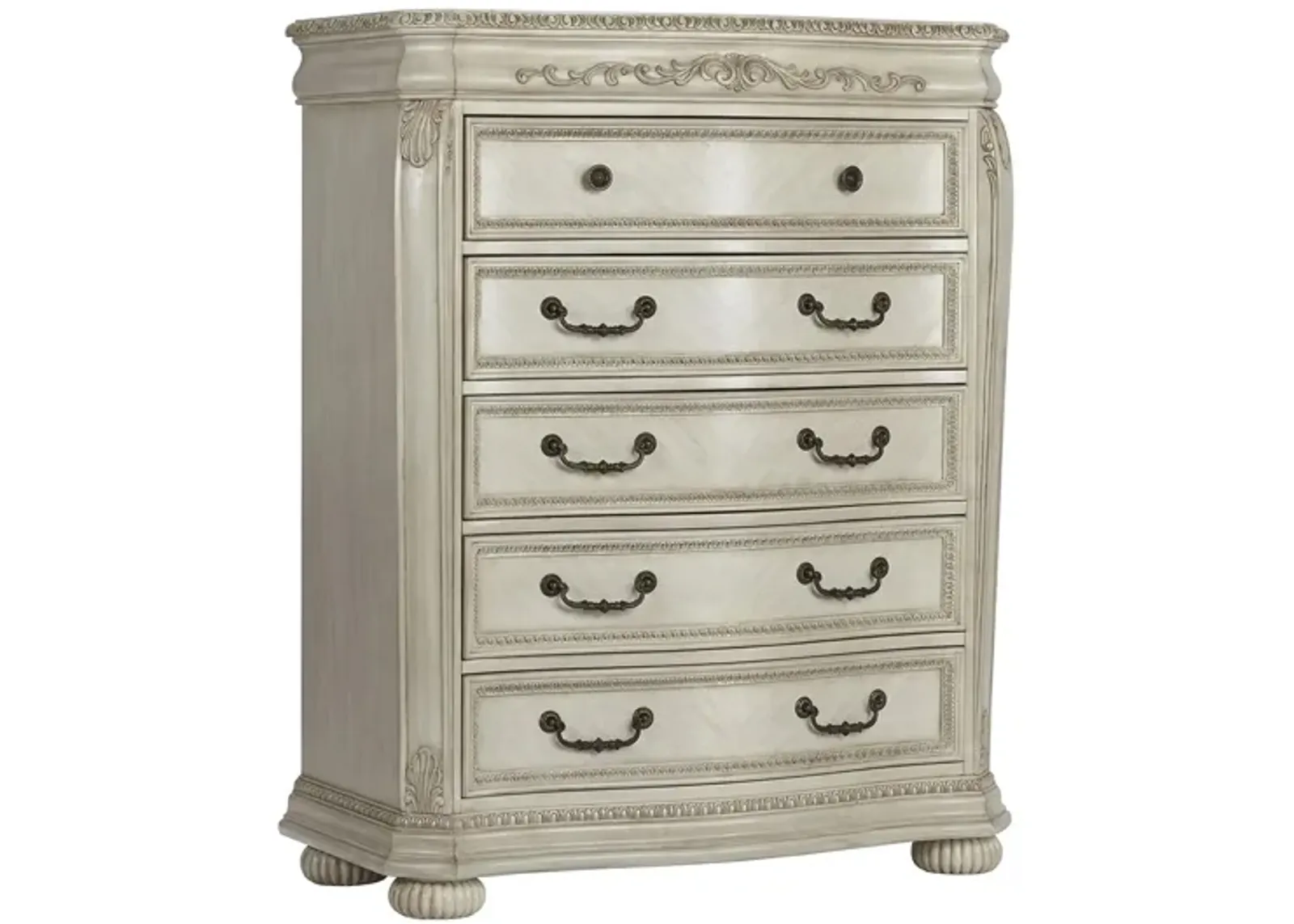 Wessex 5 Drawer Chest in Seashell by Heritage Baby