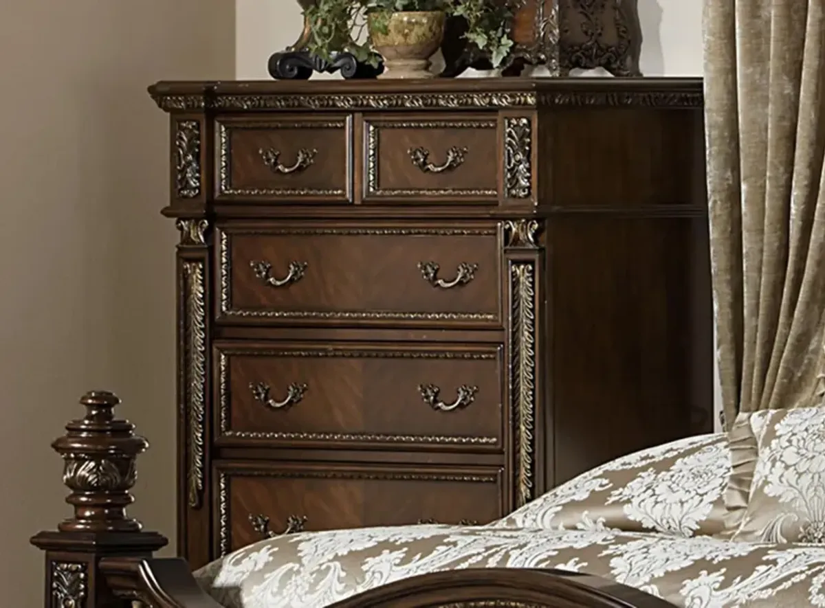 Elsmere Bedroom Chest in Dark Cherry by Homelegance