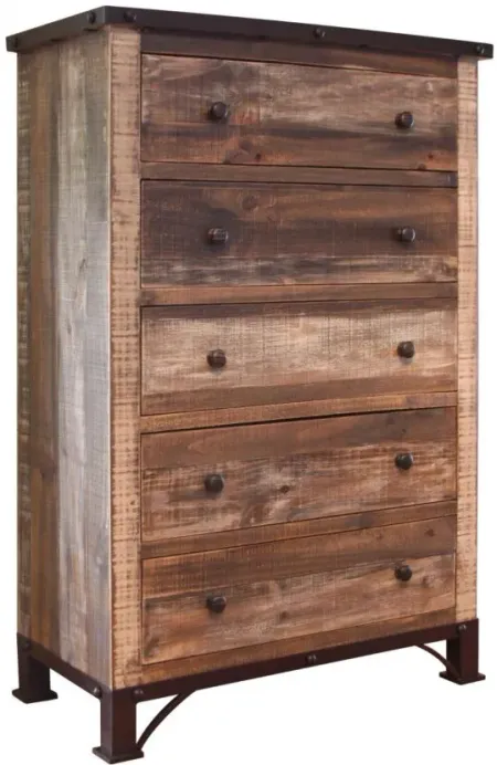 Antique Bedroom Chest in Antique Distressed by International Furniture Direct