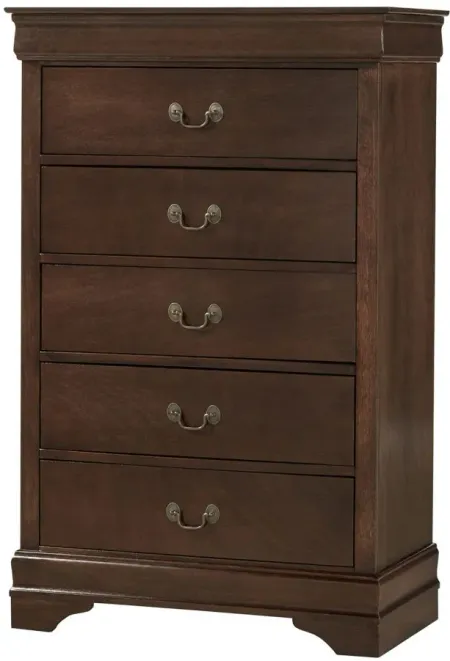 Edina Bedroom Chest in Brown Cherry by Homelegance