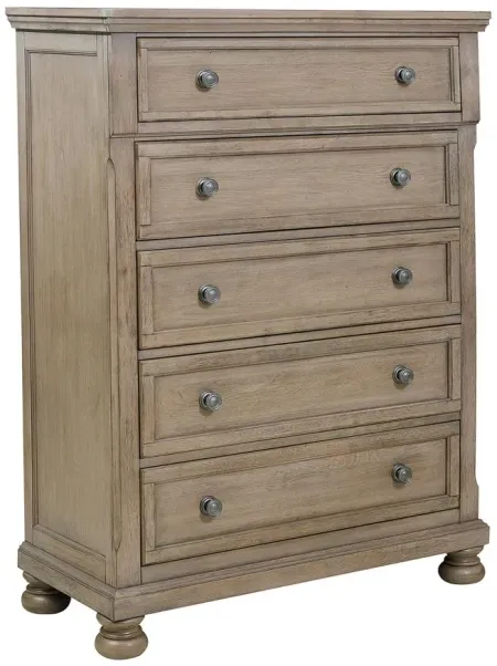 Donegan Bedroom Chest in Wire-brushed gray by Homelegance