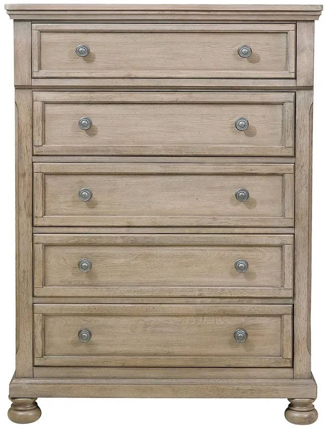 Donegan Bedroom Chest in Wire-brushed gray by Homelegance
