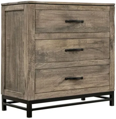Blacksmith 3 Drawer Chest in Brown by International Furniture Direct